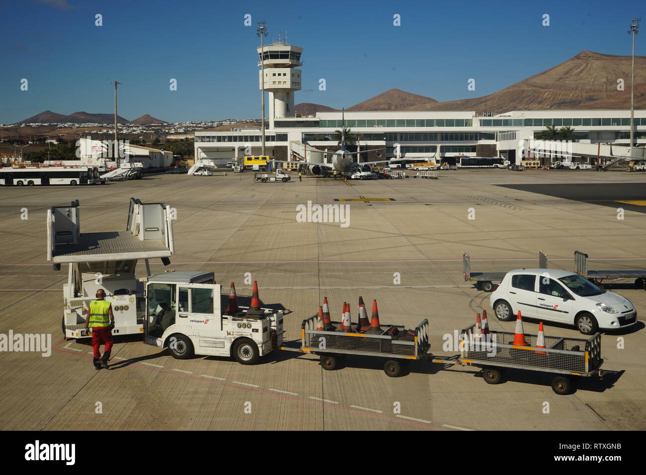 Flughafen Arrecife, Lanzarote, Kanarische Inseln, Spanien Stock Photo