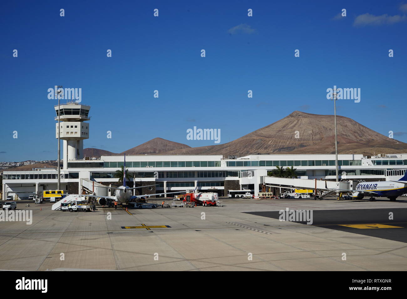 Flughafen Arrecife, Lanzarote, Kanarische Inseln, Spanien Stock Photo