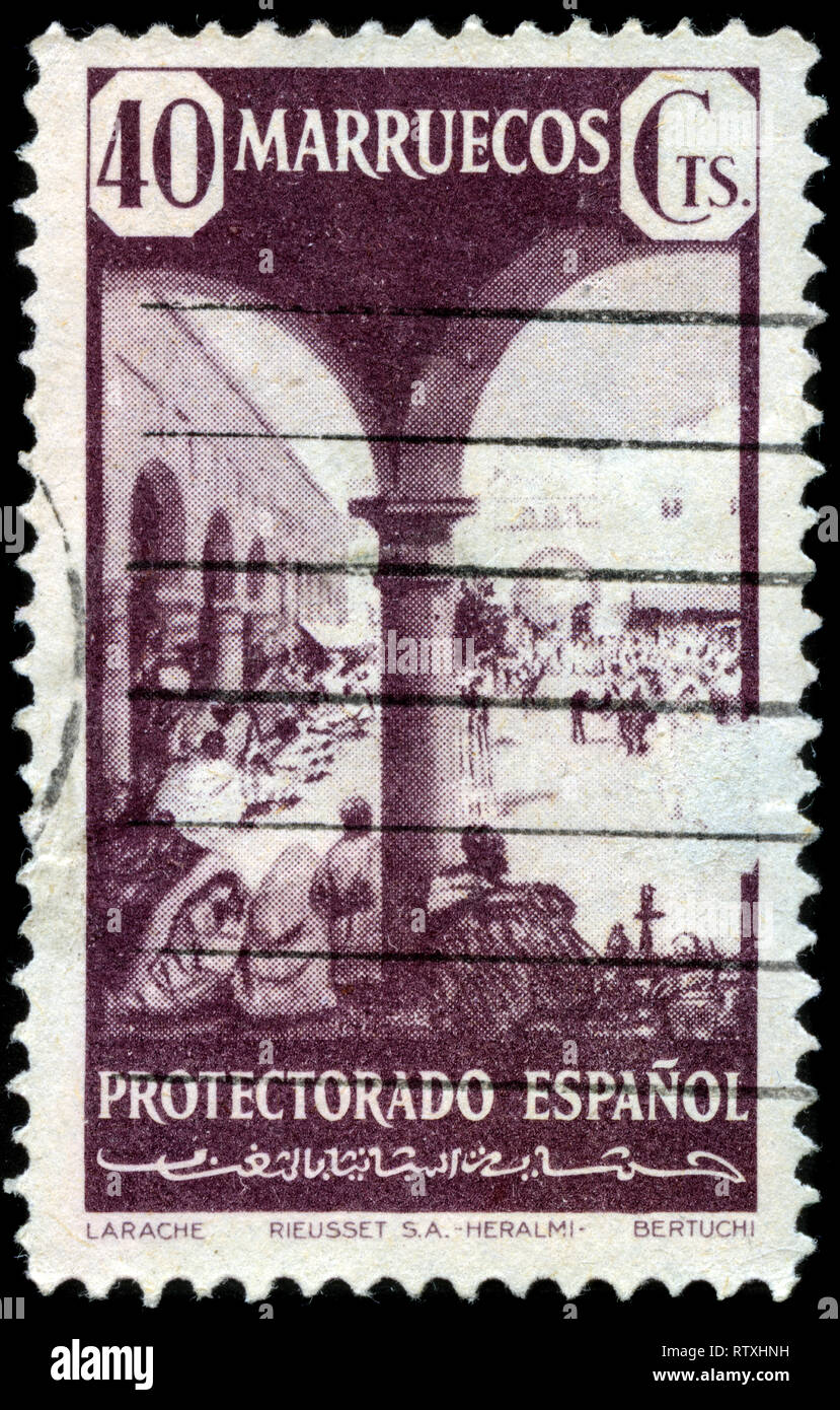 Postage stamp from the former Spanish Morocco issued in 1943 Stock Photo