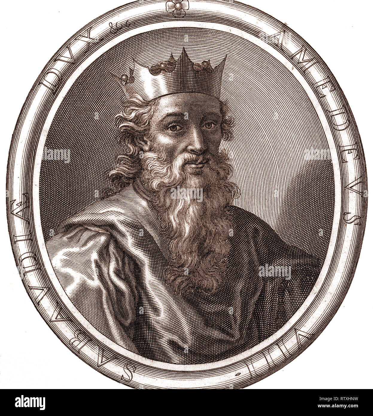 Amadeo VIII of Savoy, called the Pacific (ChambÃ©ry, September 4, 1383 - Ripaille, 6 January 1451), was Conte and then Duke of Savoy, Prince of Piedmont and Acaia, Count of Aosta, Geneva, Moriana and Nice, until January 6, 1440. From 24 July 1440 to 7 April 1449 was the last antipope, with the name of Felice V. Stock Photo