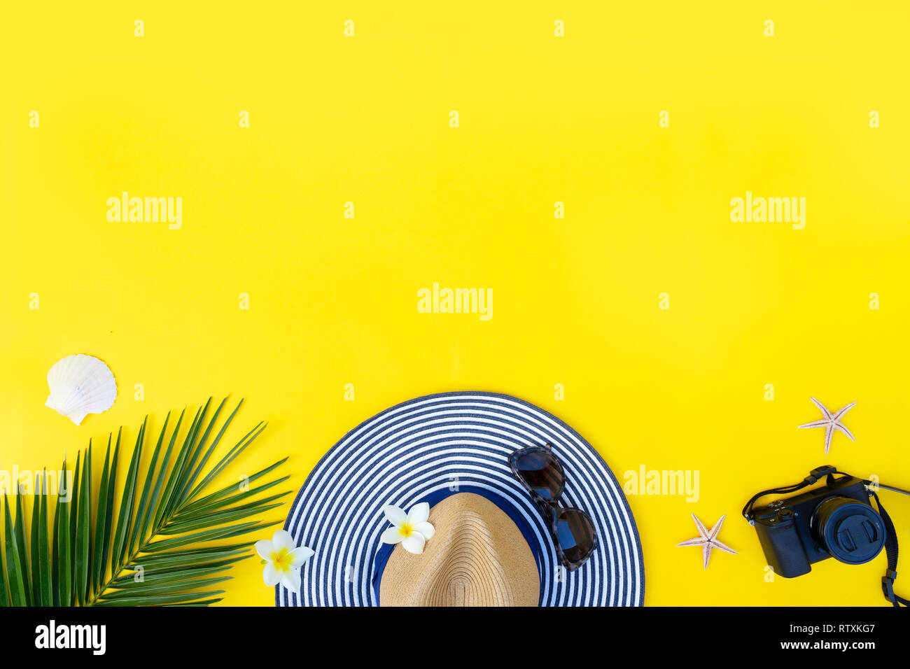 Summer flat lay scenery Stock Photo Alamy