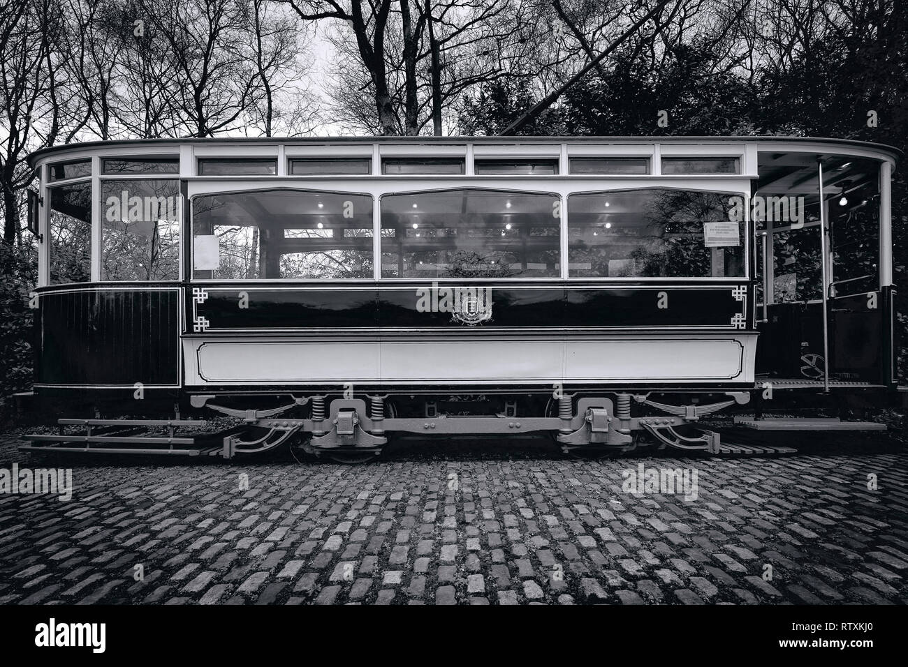 Restored Historic Tram at Heaton Park Tramway Museum Stock Photo