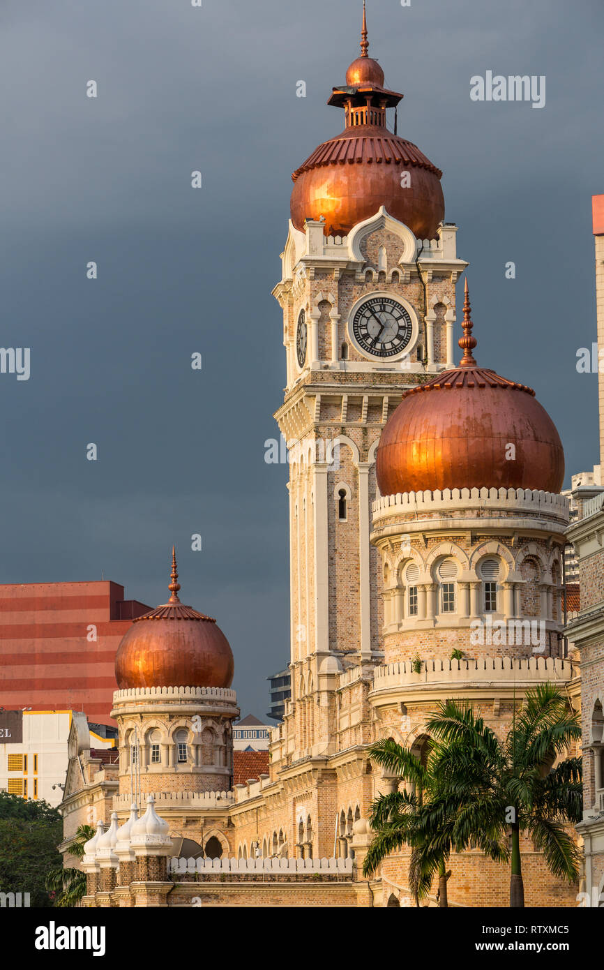 Moorish Architecture. Sultan Abdul Samad Building, former seat of British Colonial Administration. Kuala Lumpur, Malaysia. Stock Photo