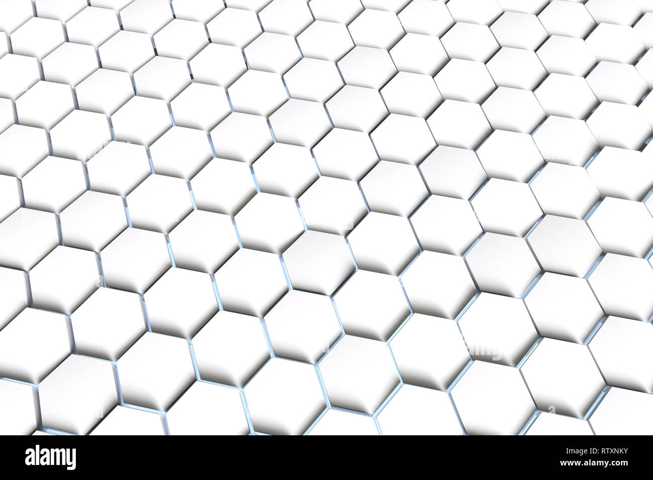 3d rendering, White hexagonal background Stock Photo - Alamy