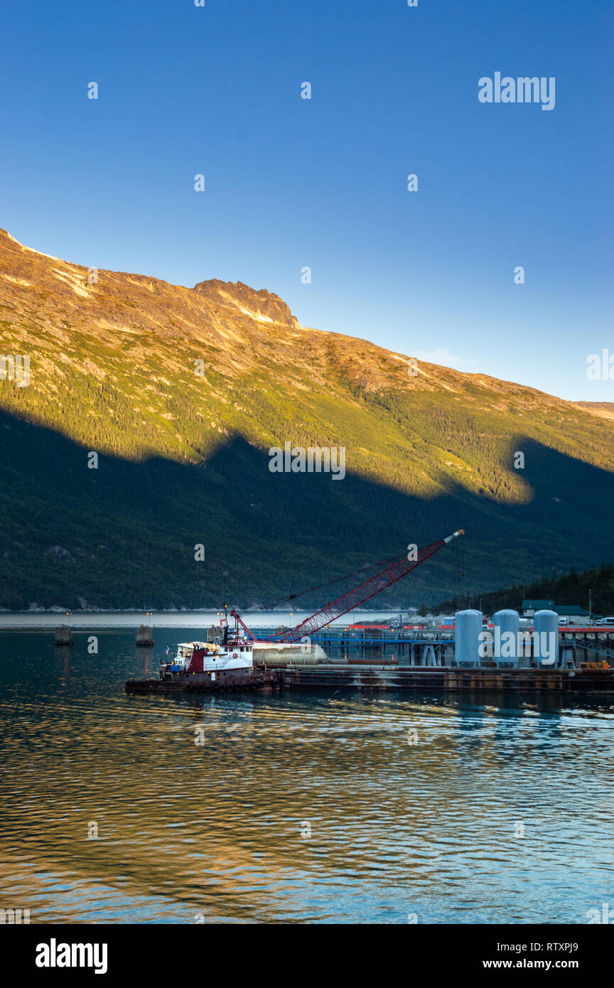 September 15, 2018 Skagway, AK Broadway Dock industrial cargo wharf
