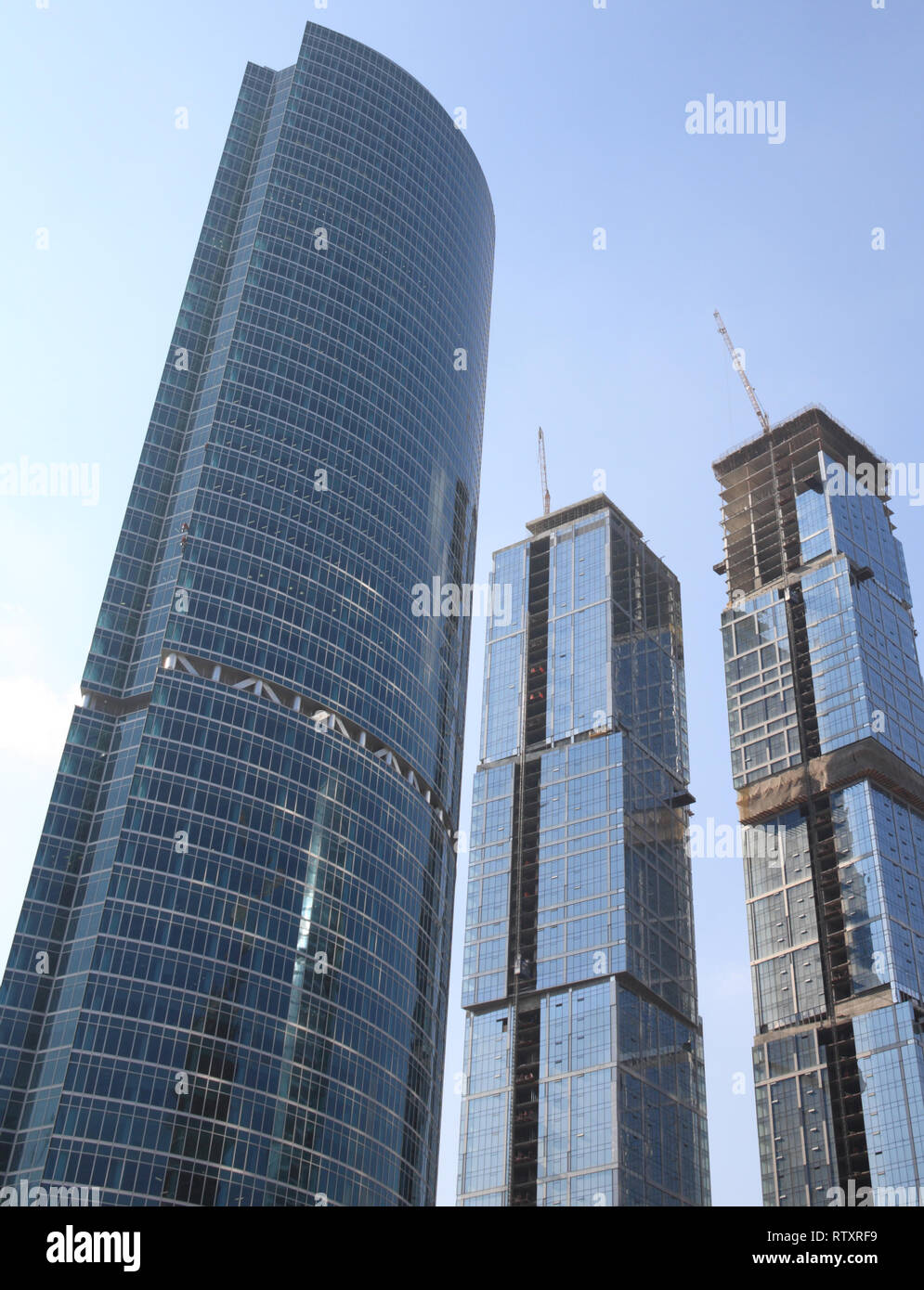 skyscraper develop on sky background at day Stock Photo - Alamy