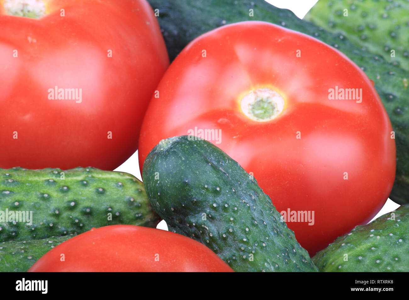 cucumber and tomato Stock Photo Alamy