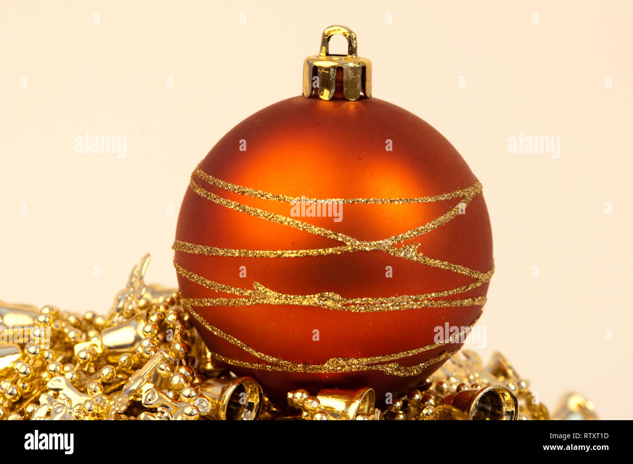High resolution image. Christmas spheres with a pattern on a white