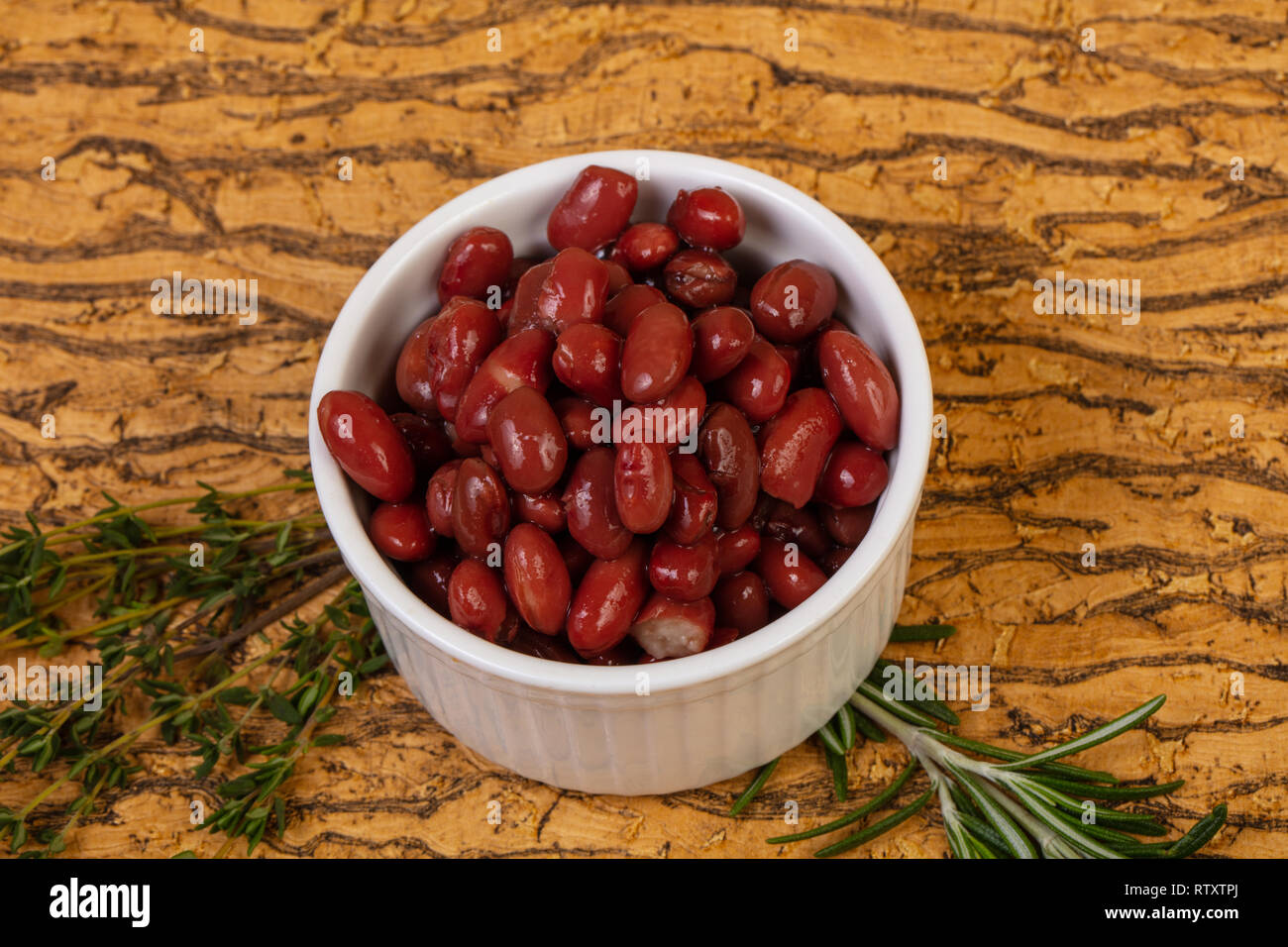 Baked red kidney with tomato sauce Stock Photo Alamy