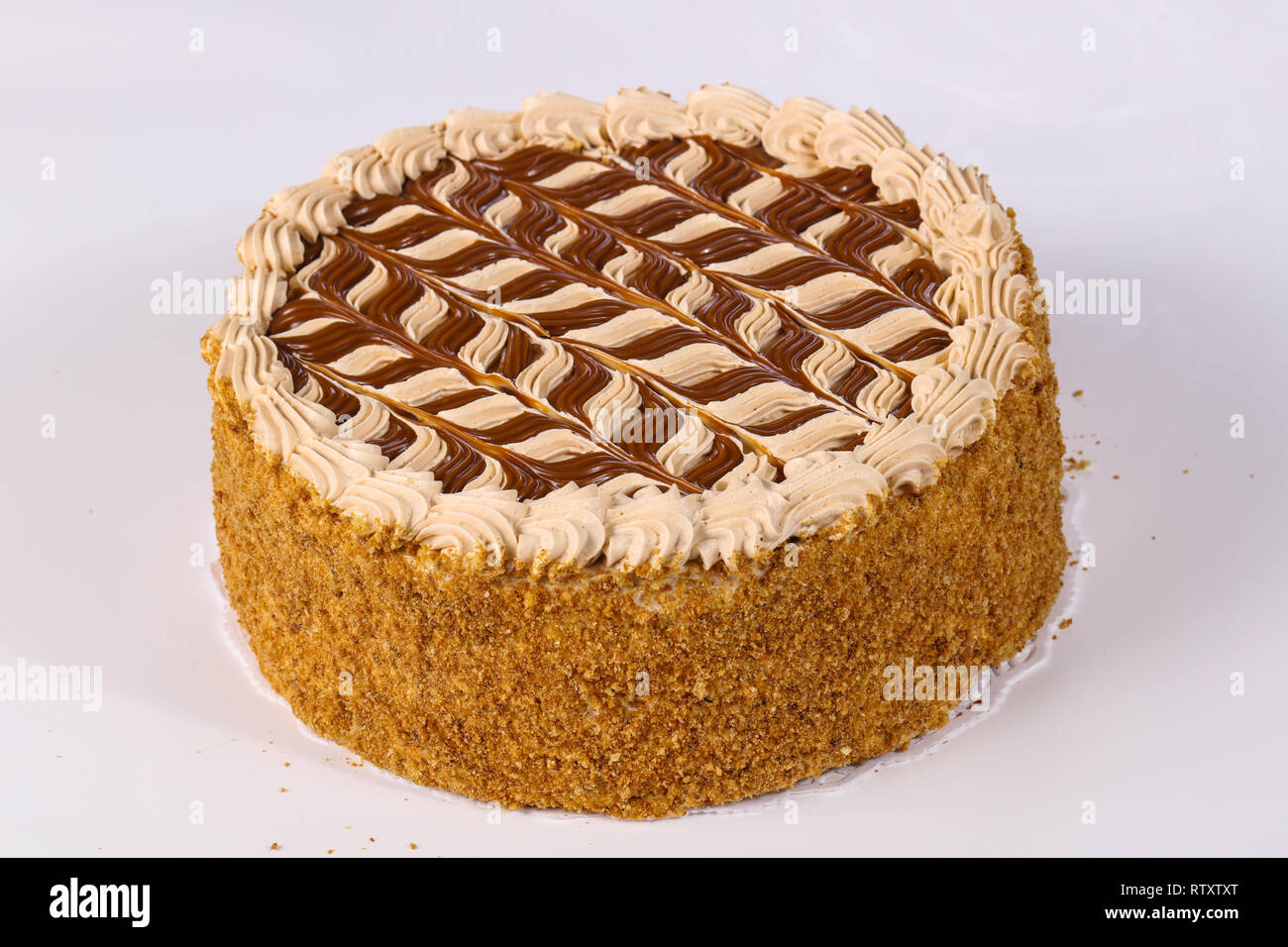 Sweet tasty cake with cream Stock Photo - Alamy