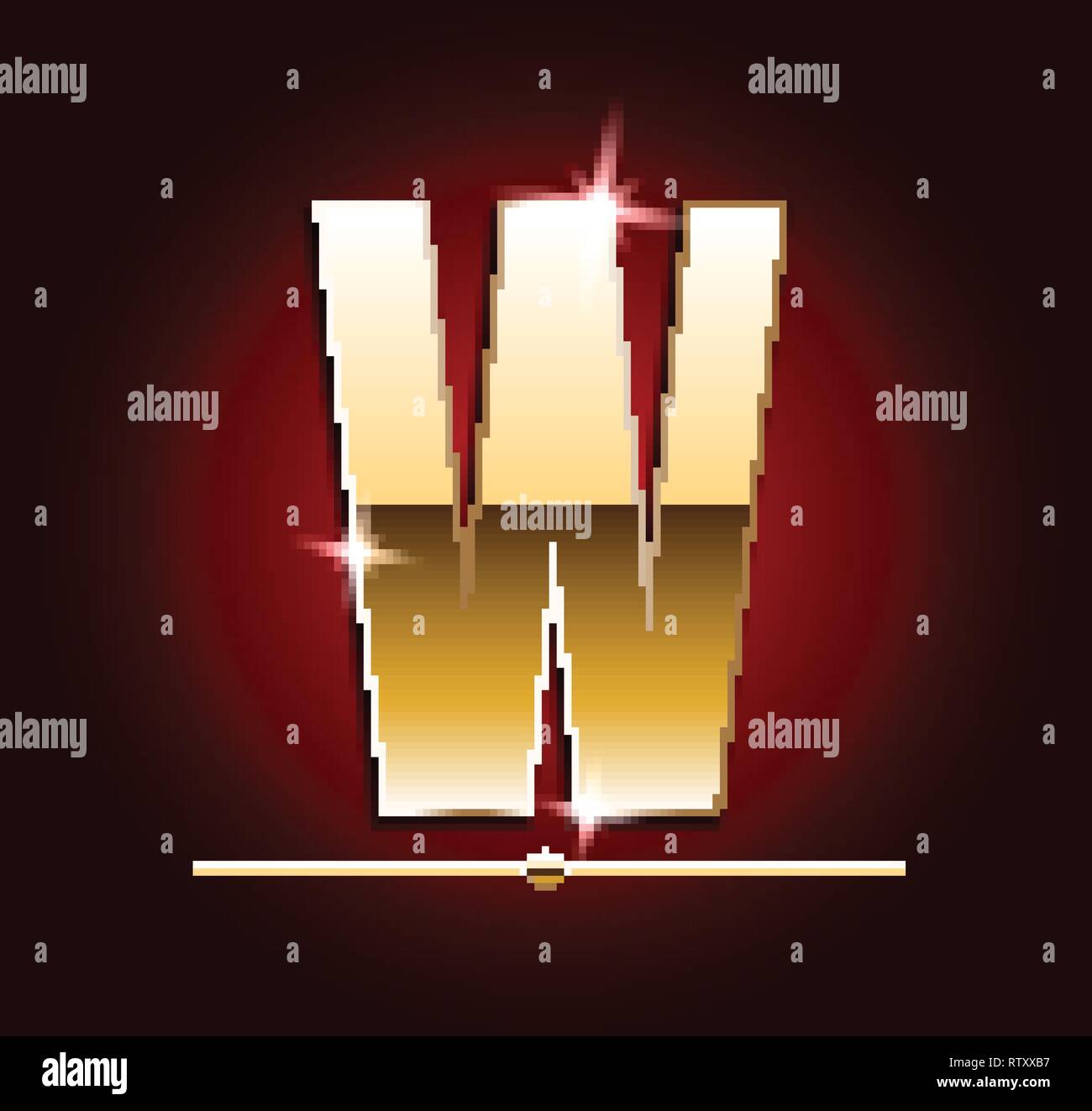 High quality gold-effect vector letters. Vector illustration Stock ...