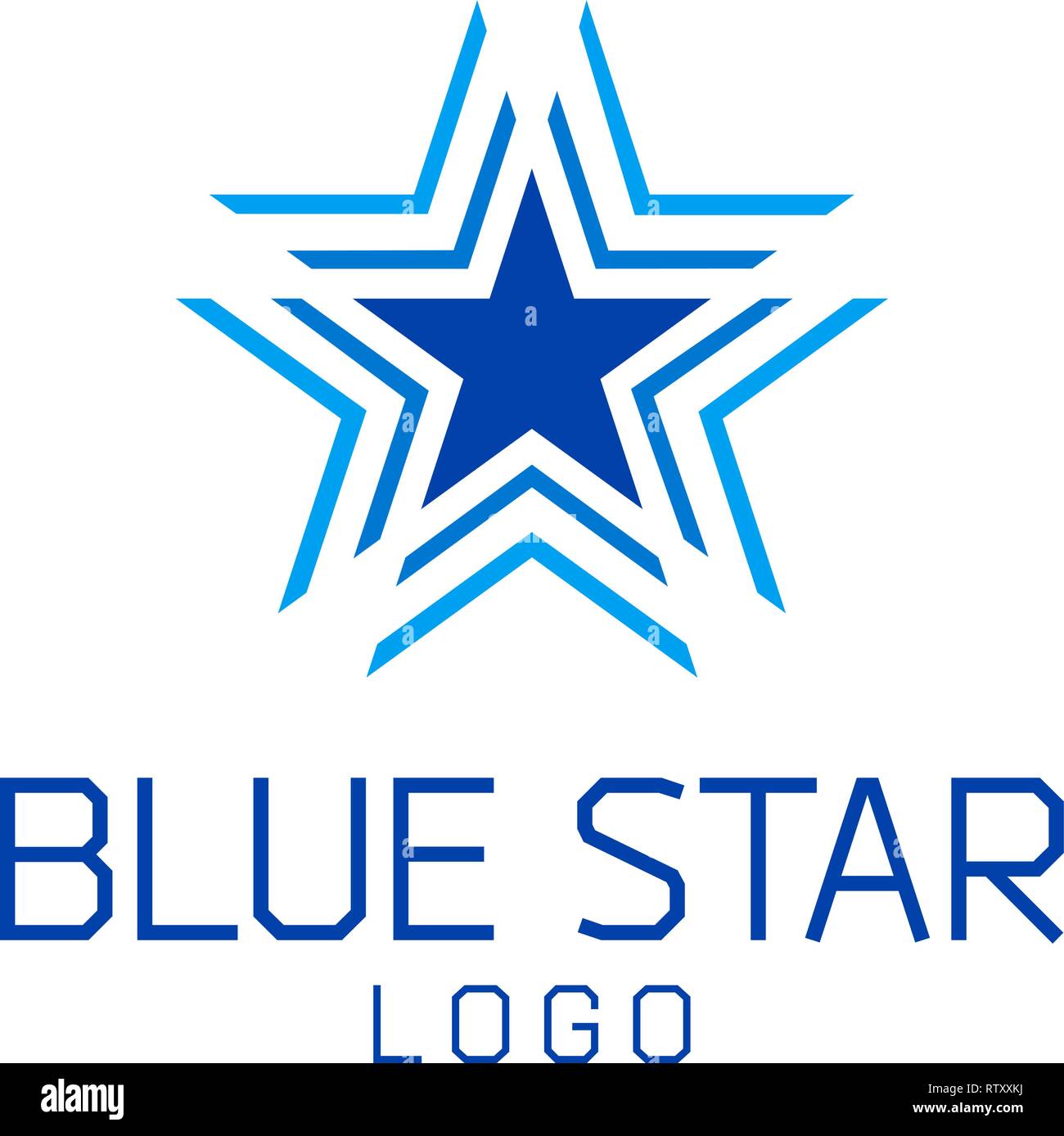 Abstract star vector logo template. Stock Vector