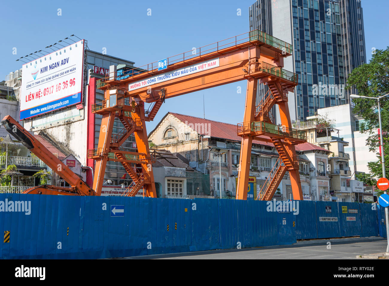 Ho Chi Minh City metro construction Stock Photo - Alamy