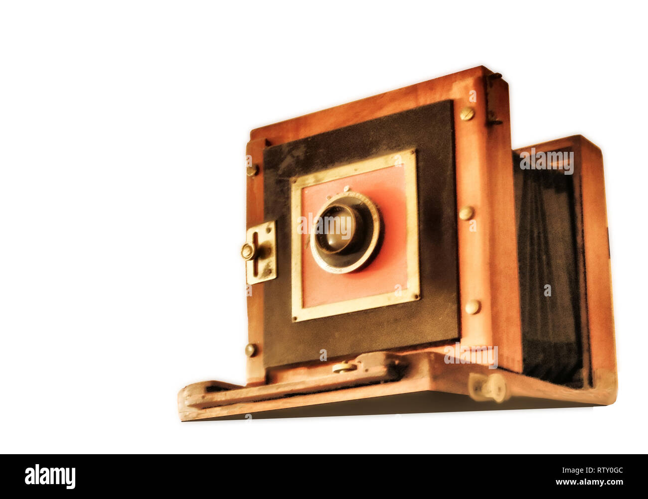 vintage camera isolated on white background Stock Photo - Alamy