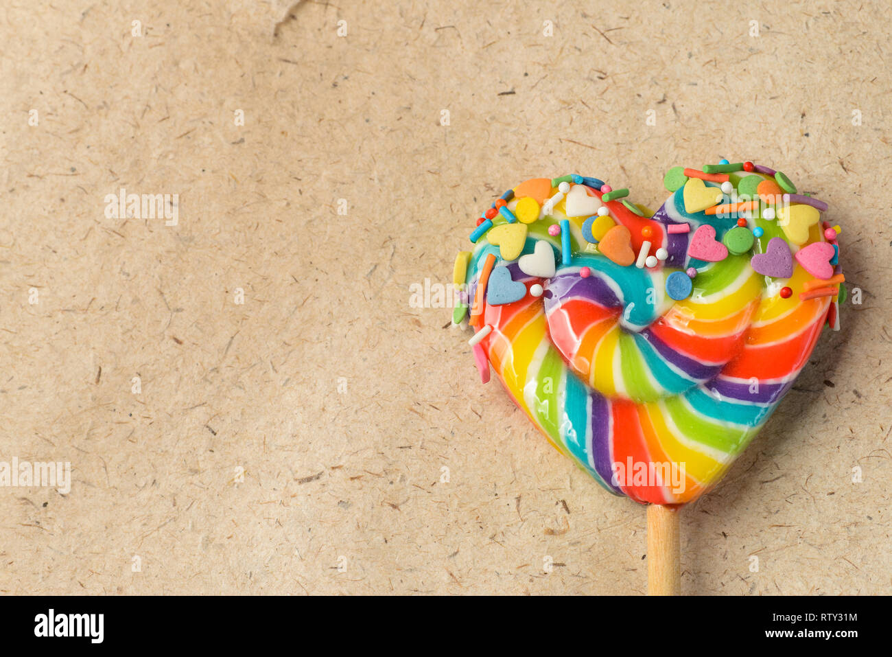 heart shaped lollipop Stock Photo - Alamy