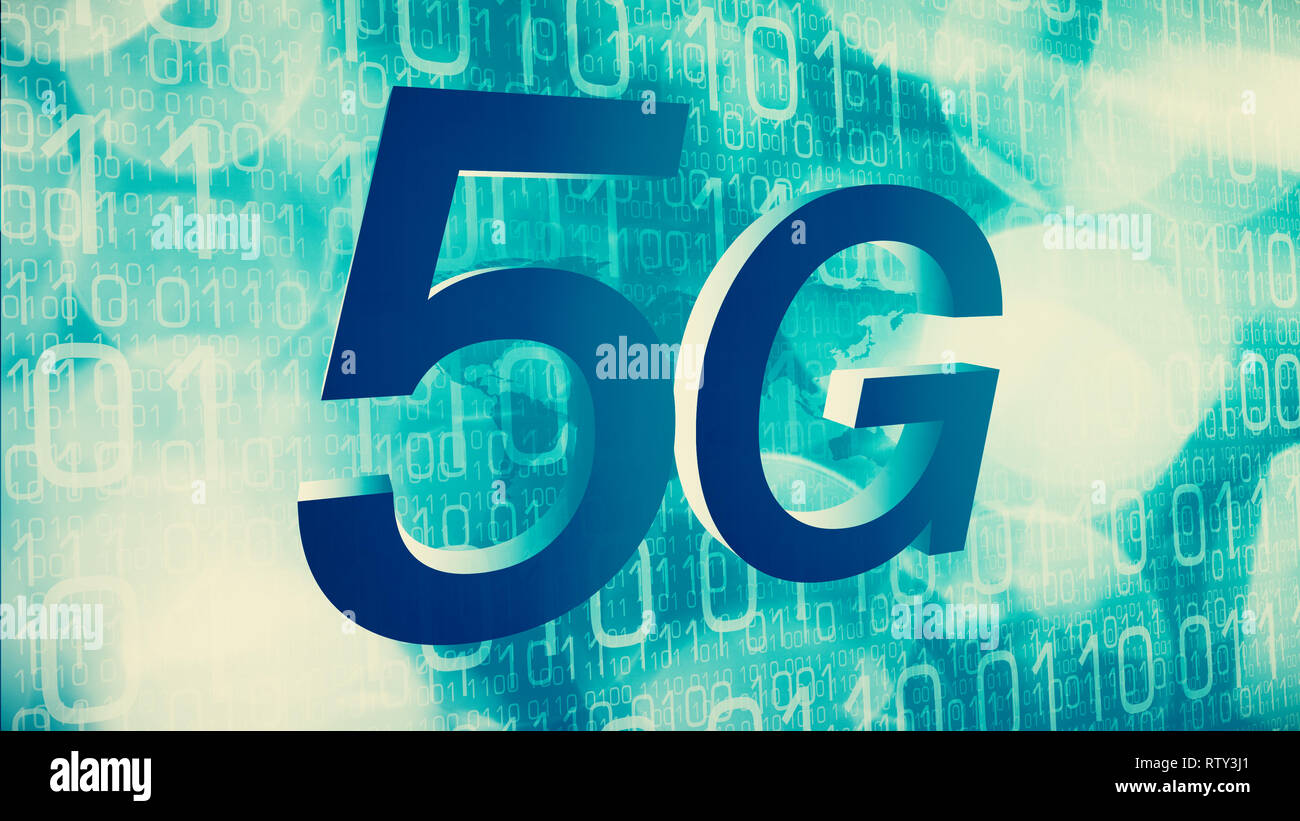 Cellular mobile industry 5G technology Stock Photo