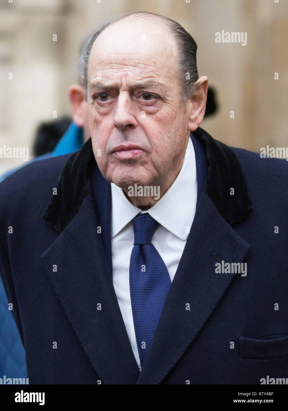 A service of thanksgiving for the life and work of the Rt Hon the Lord Carrington, Westminster Abbey, London.  Featuring: Nicholas Soames Where: London, United Kingdom When: 31 Jan 2019 Credit: Wheatley/WENN Stock Photo