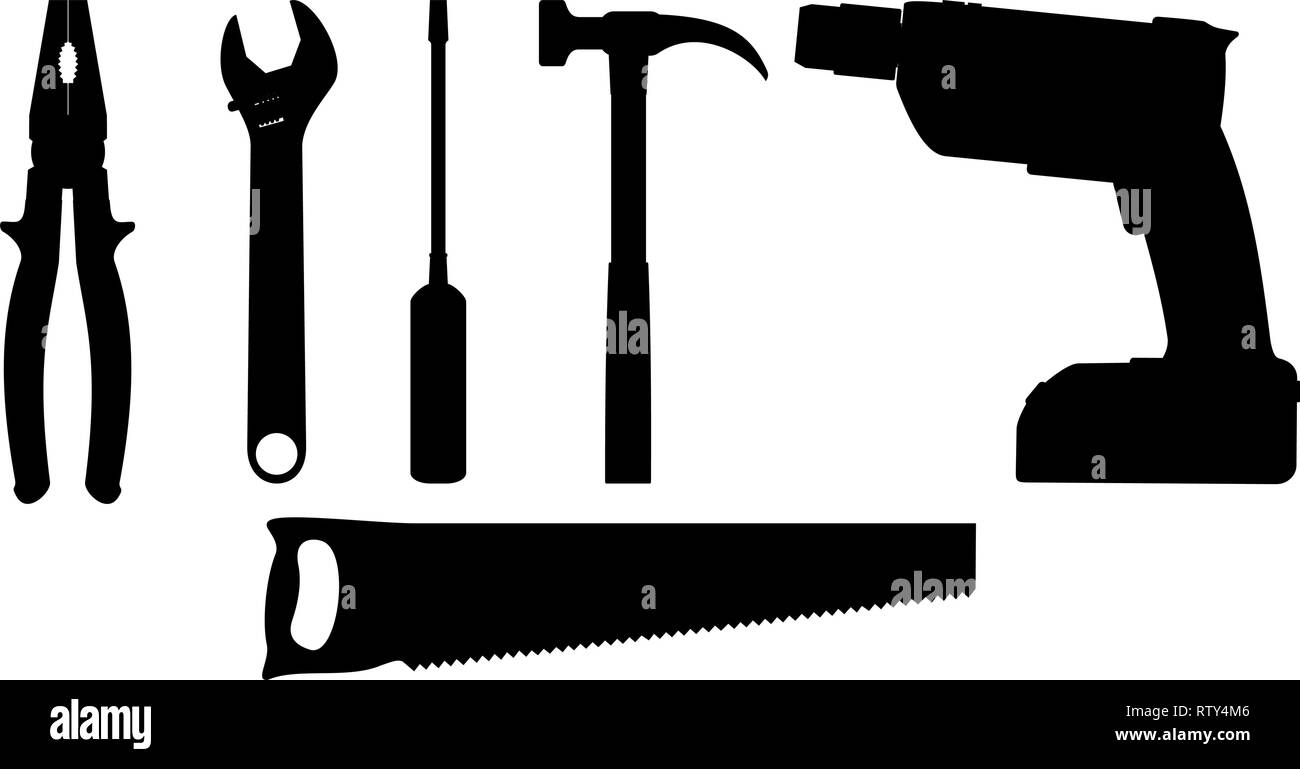 Tools silhouette Stock Vector Image & Art Alamy