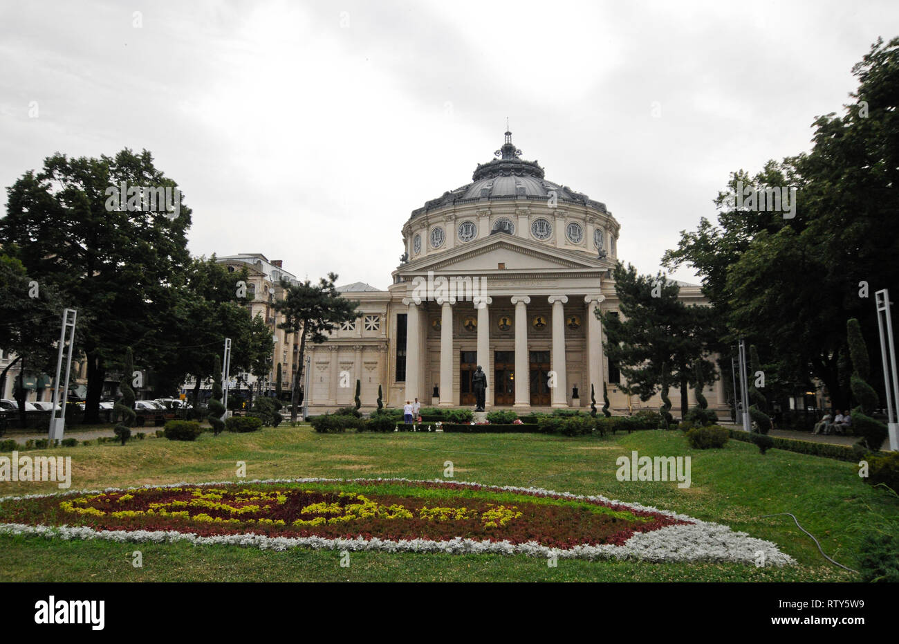 Romanian Athenaeum, Bucharest, Romania Stock Photo