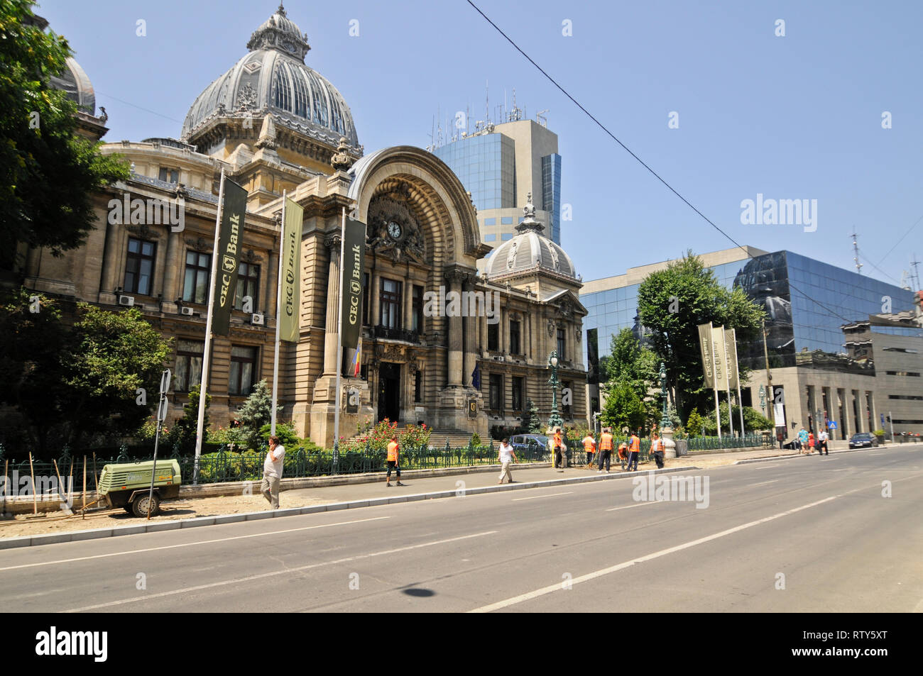 CEC Palace, Bucharest, Romania Stock Photo