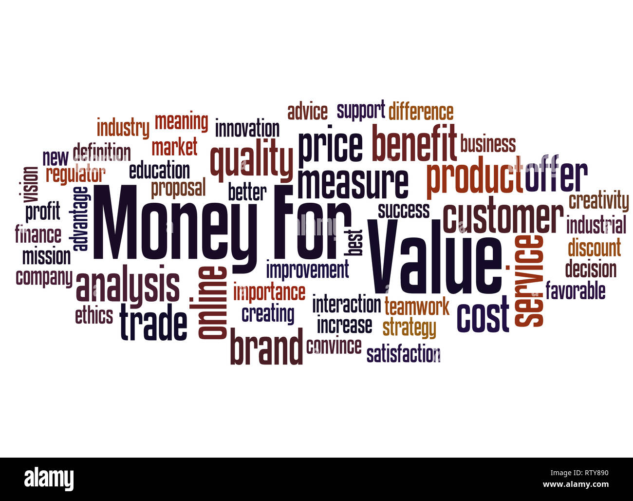 Money for value word cloud concept on white background Stock Photo - Alamy