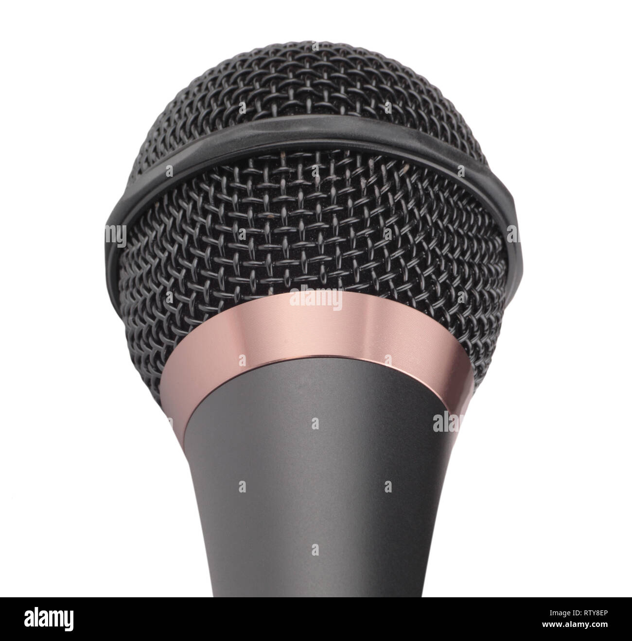 dynamic microphone on white background Stock Photo - Alamy