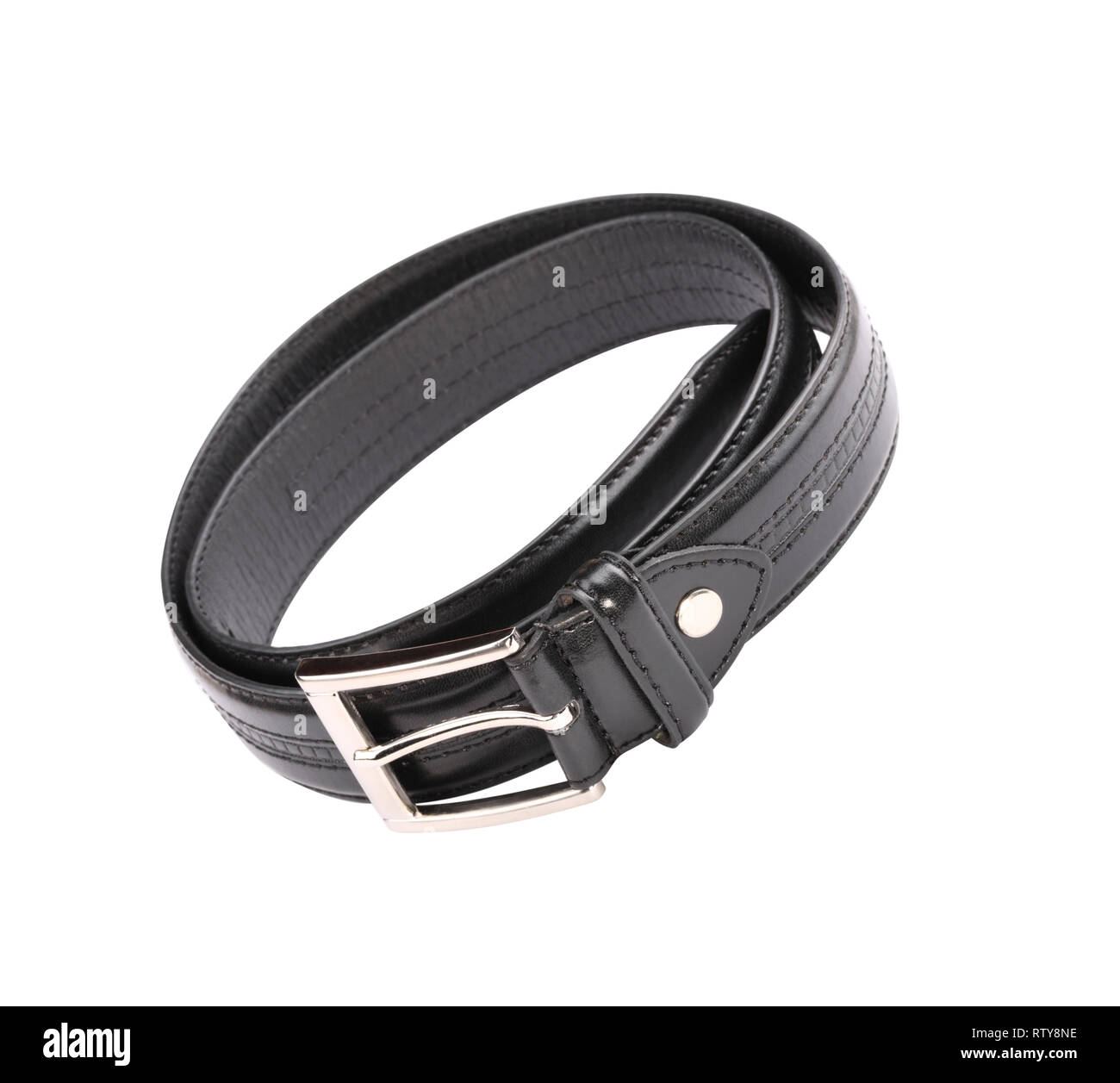 Leather Belt Strap Isolated Stock Photo Alamy