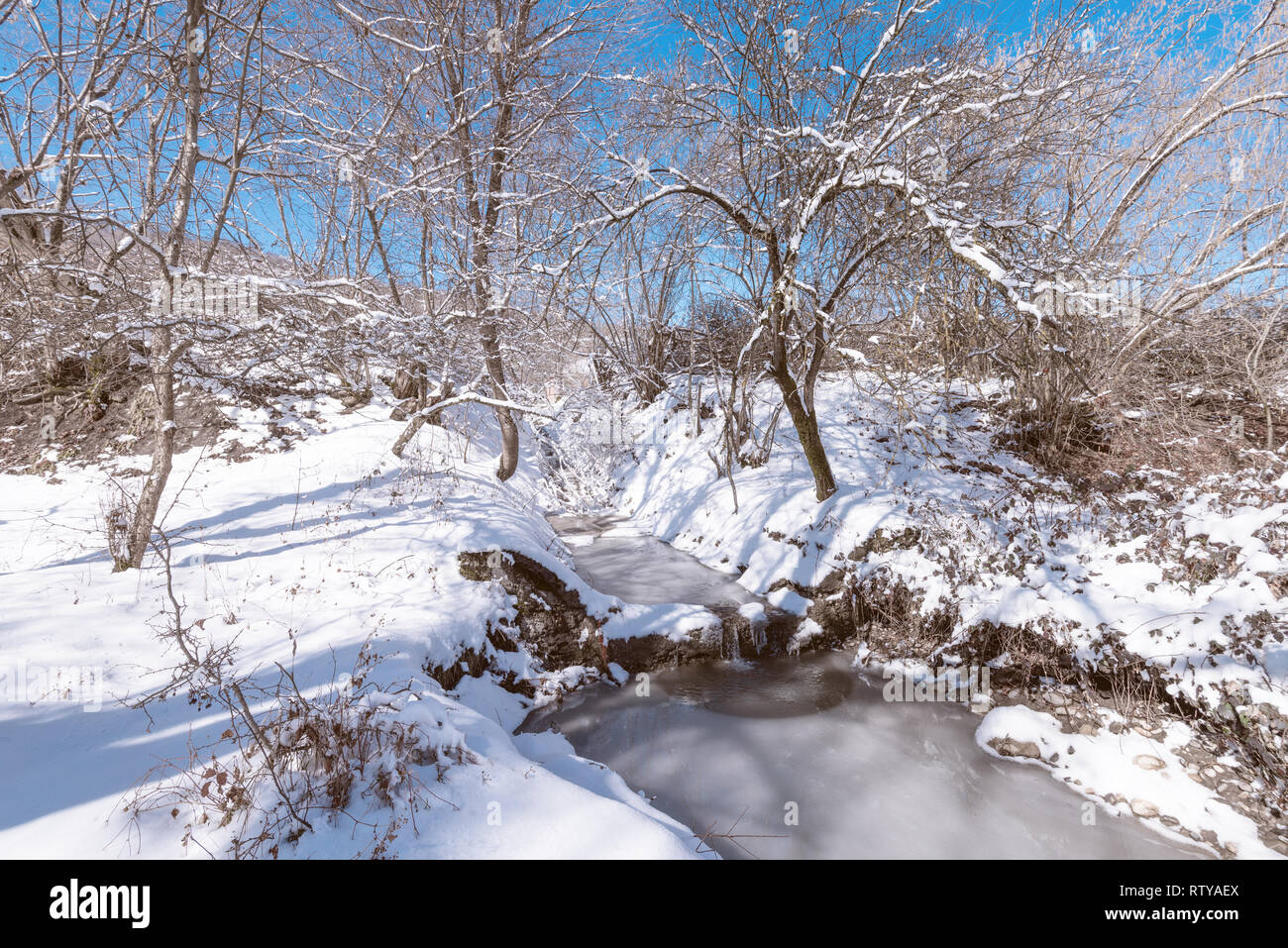 Calm beautiful frozen river frost hi-res stock photography and images ...