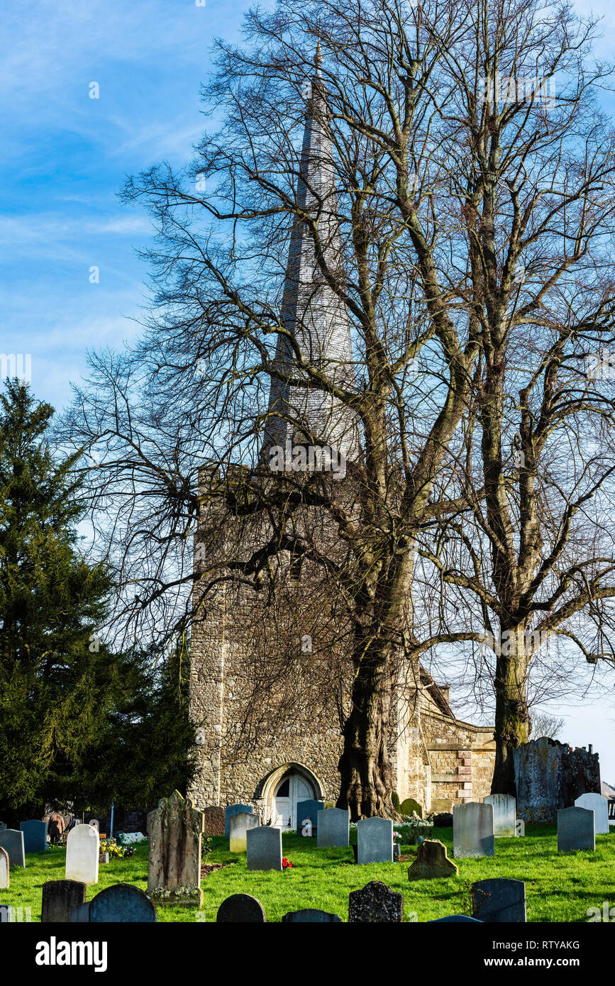 West Malling Church near Maidstone in Kent, England Stock Photo