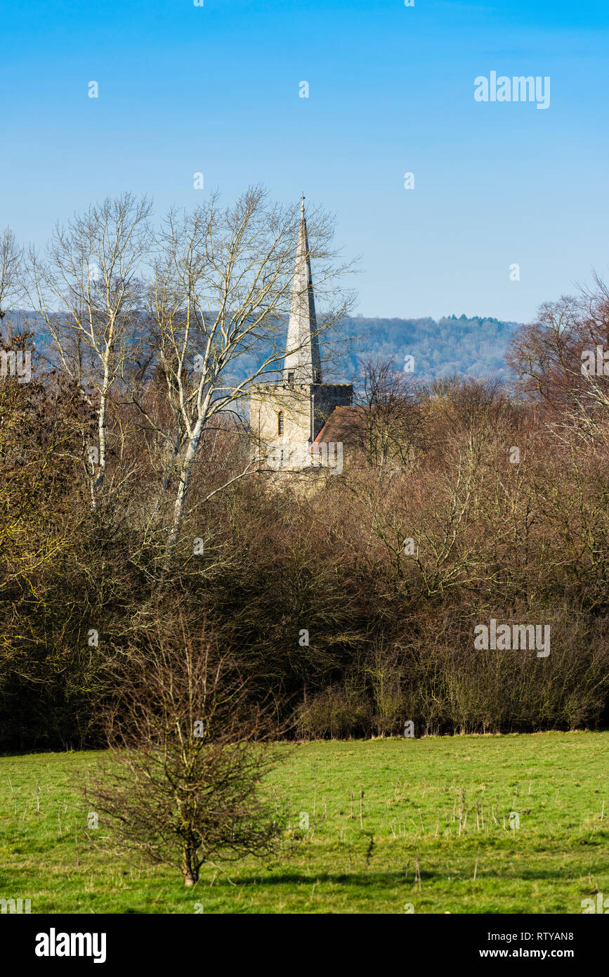 West Malling Church near Maidstone in Kent, England Stock Photo