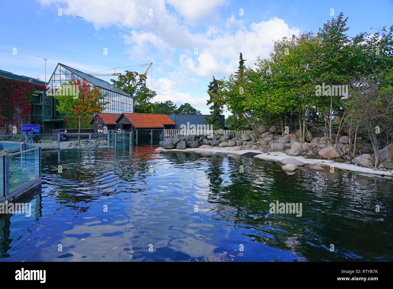 COPENHAGEN, DENMARK -24 SEP 2018- View of the Copenhagen Zoo, located in Frederiksberg. It is one of the oldest zoological gardens in Europe. Stock Photo