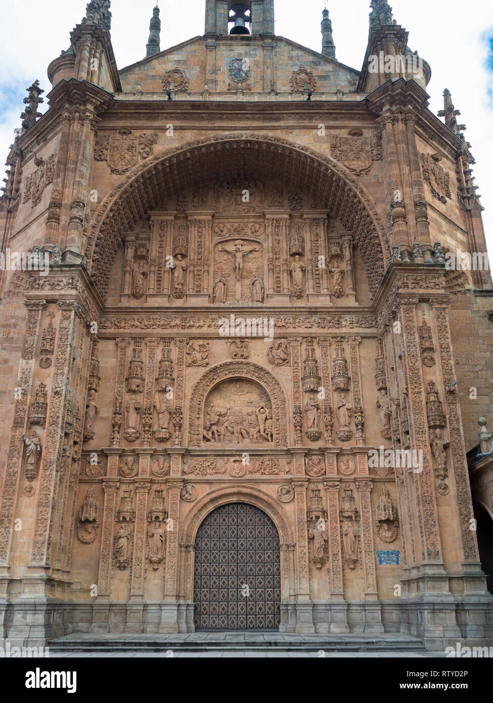 Convento de San Esteban main facade, Salamanca Stock Photo