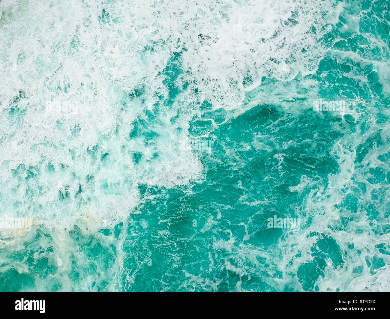 Aerial view of stormy ocean with waves. Drone photo Stock Photo - Alamy