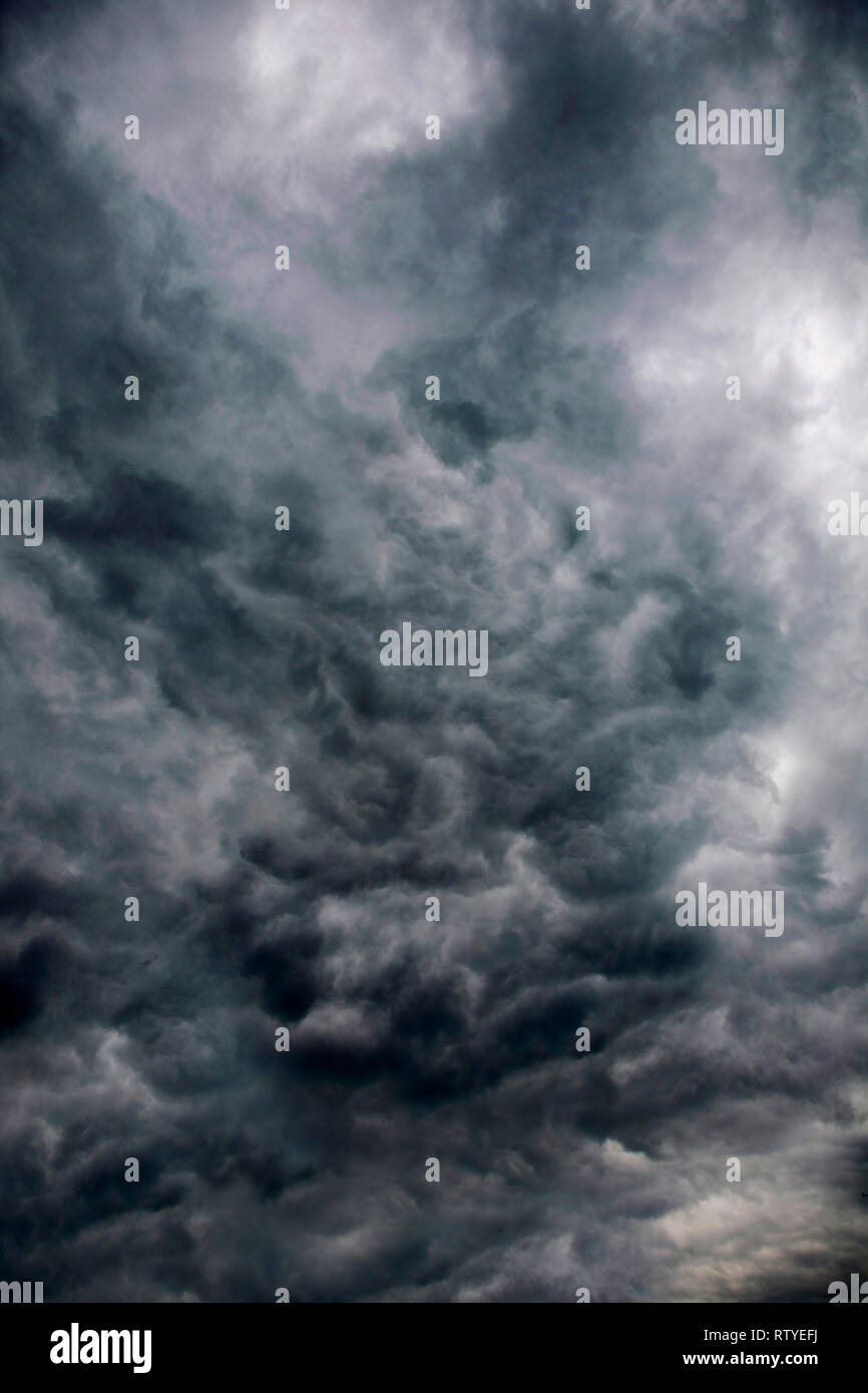 unusual, cloud, formation, rain, cumulous, dark, swirling, Stock Photo