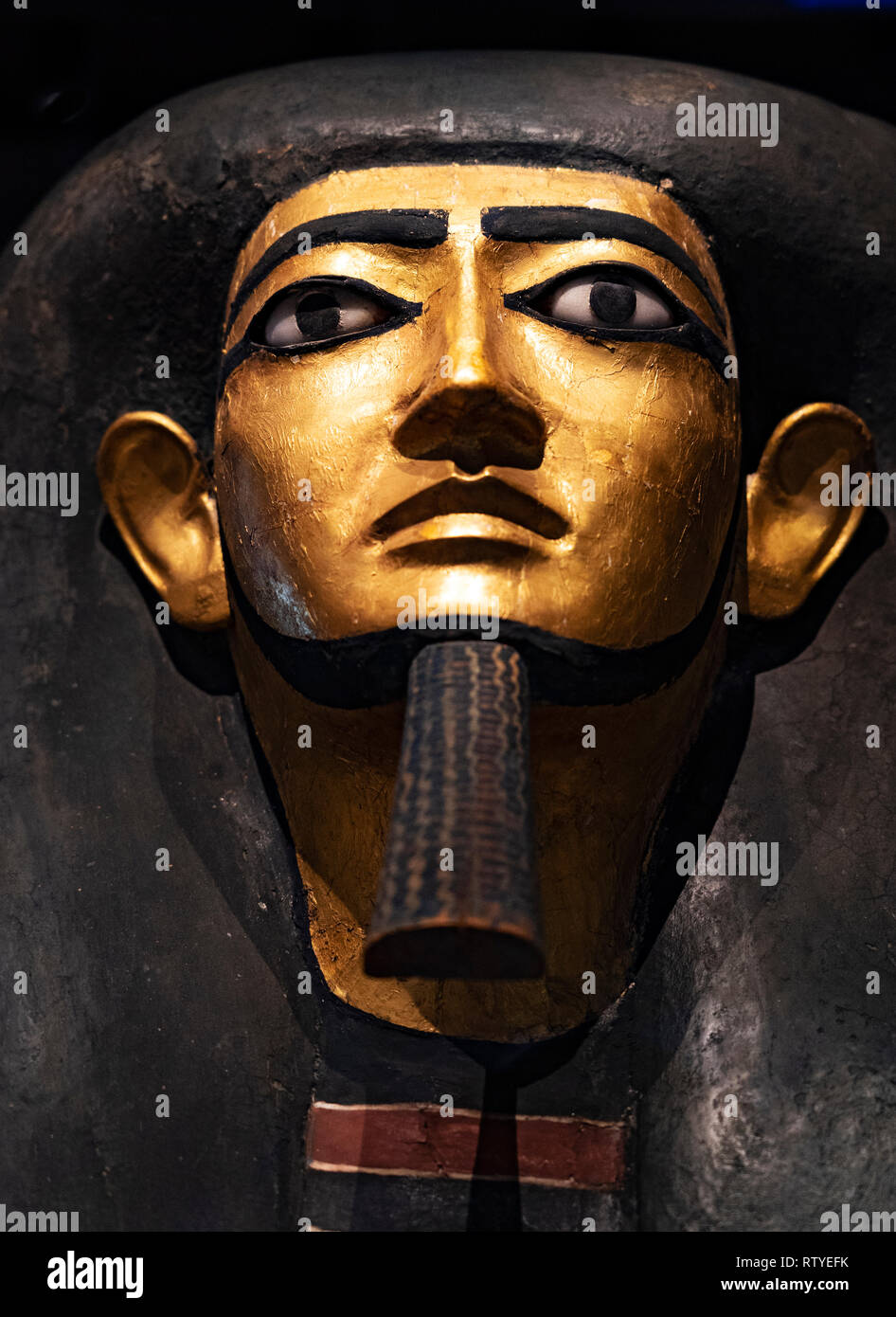 The Steward Khnumhotep at the National Museum of Scotland, Edinburgh, Scotland UK Stock Photo
