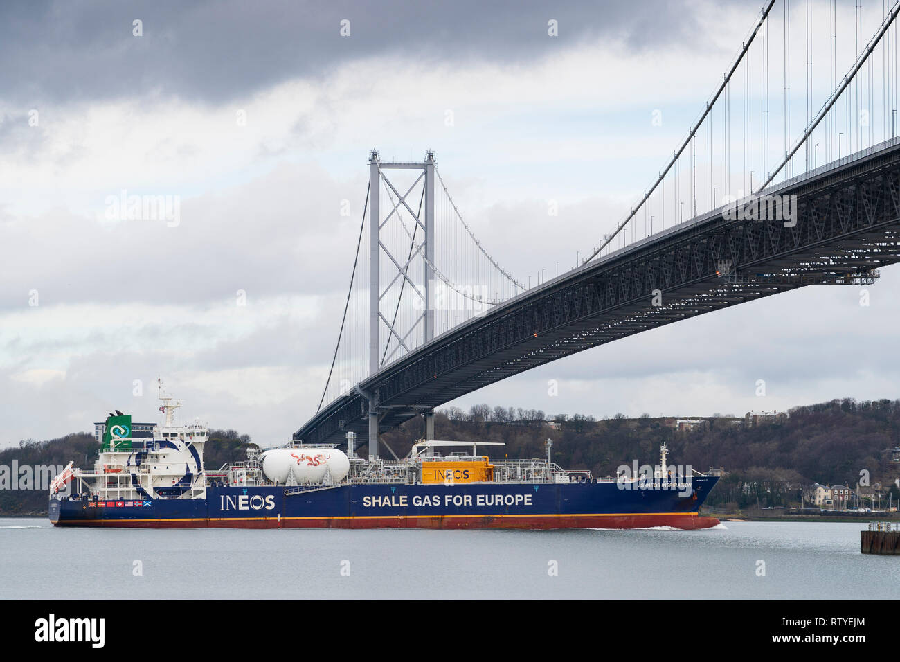 INEOS gas tanker transporting shale gas from USA to Grangemouth