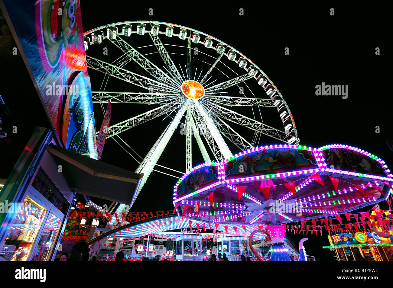 koningskermis – King's fair, Malieveld, The Hague, The Netherlands. 13th, April, 2018. Big wheel – The View – Den Haag. Charles M. Vella/Alamy Stock P Stock Photo