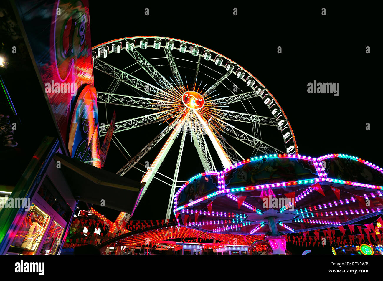 koningskermis – King's fair, Malieveld, The Hague, The Netherlands. 13th, April, 2018. Big wheel – The View – Den Haag. Charles M. Vella/Alamy Stock P Stock Photo