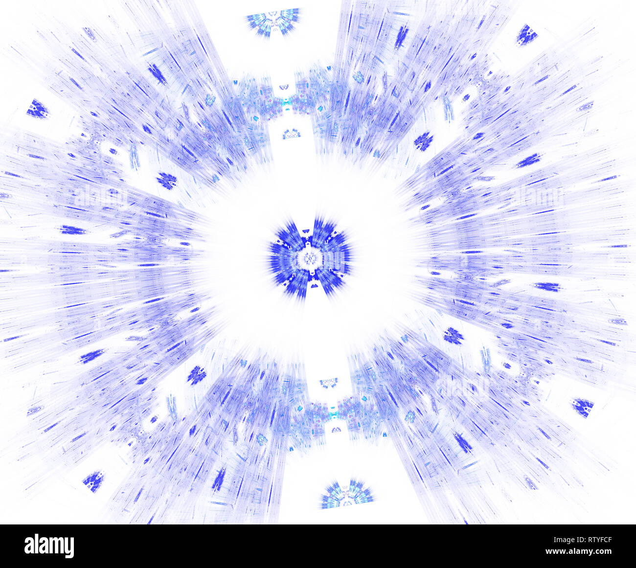 Glowing stargate with particles in space. Abstract fractal background. A large file showing many details when viewed at full size Stock Photo
