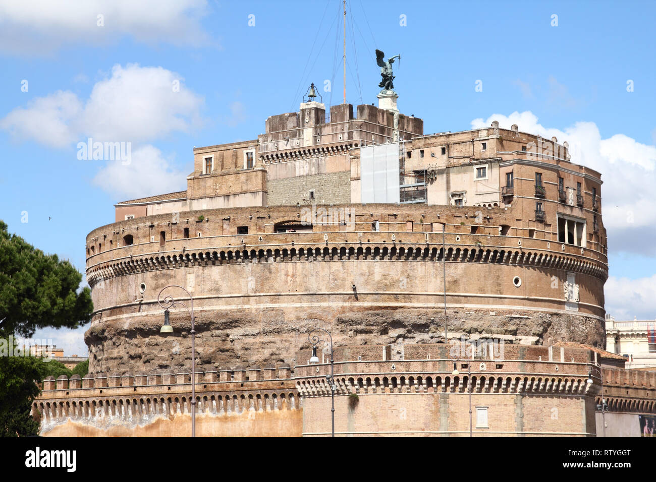 Castle Complicated Rome Rome, Italy. View of famous Castel Sant' Angelo Stock Photo - Alamy