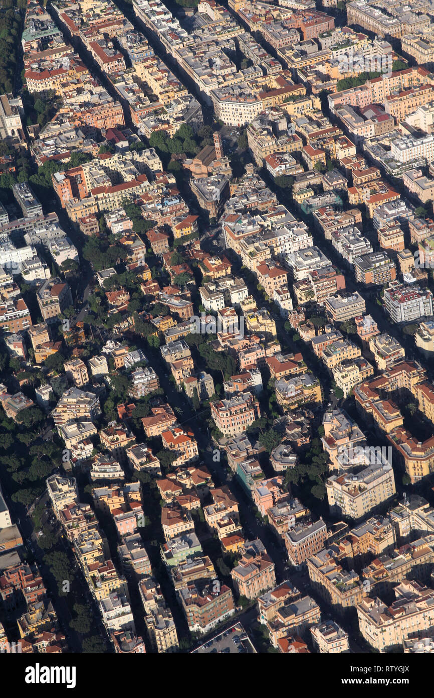 Rome, Italy - aerial view of the architecture and streets Stock Photo ...