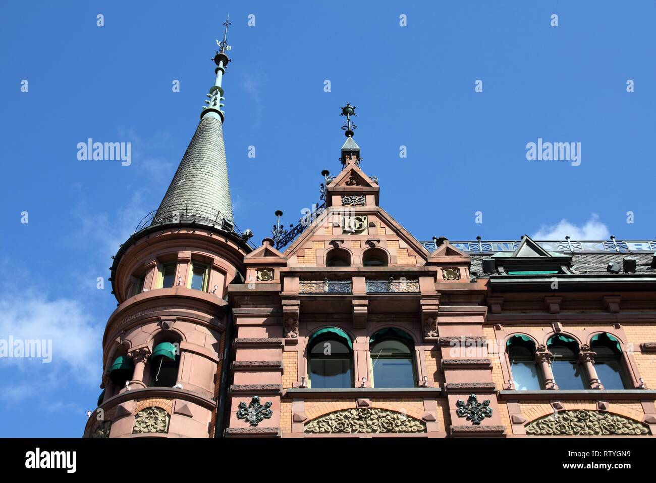 Image showcasing Oslo, Norway - old apartment building, decorative architecture Stock ...