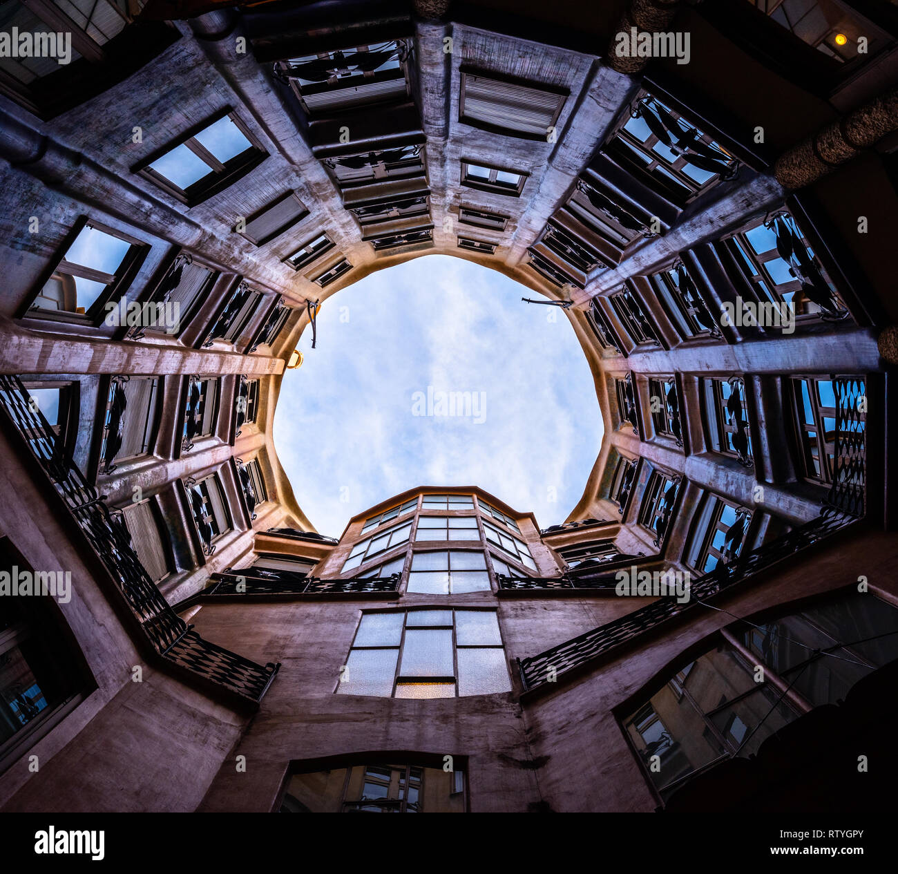 BARCELONA, SPAIN - CIRCA MAY 2018: Interior view of the Atrium in La ...