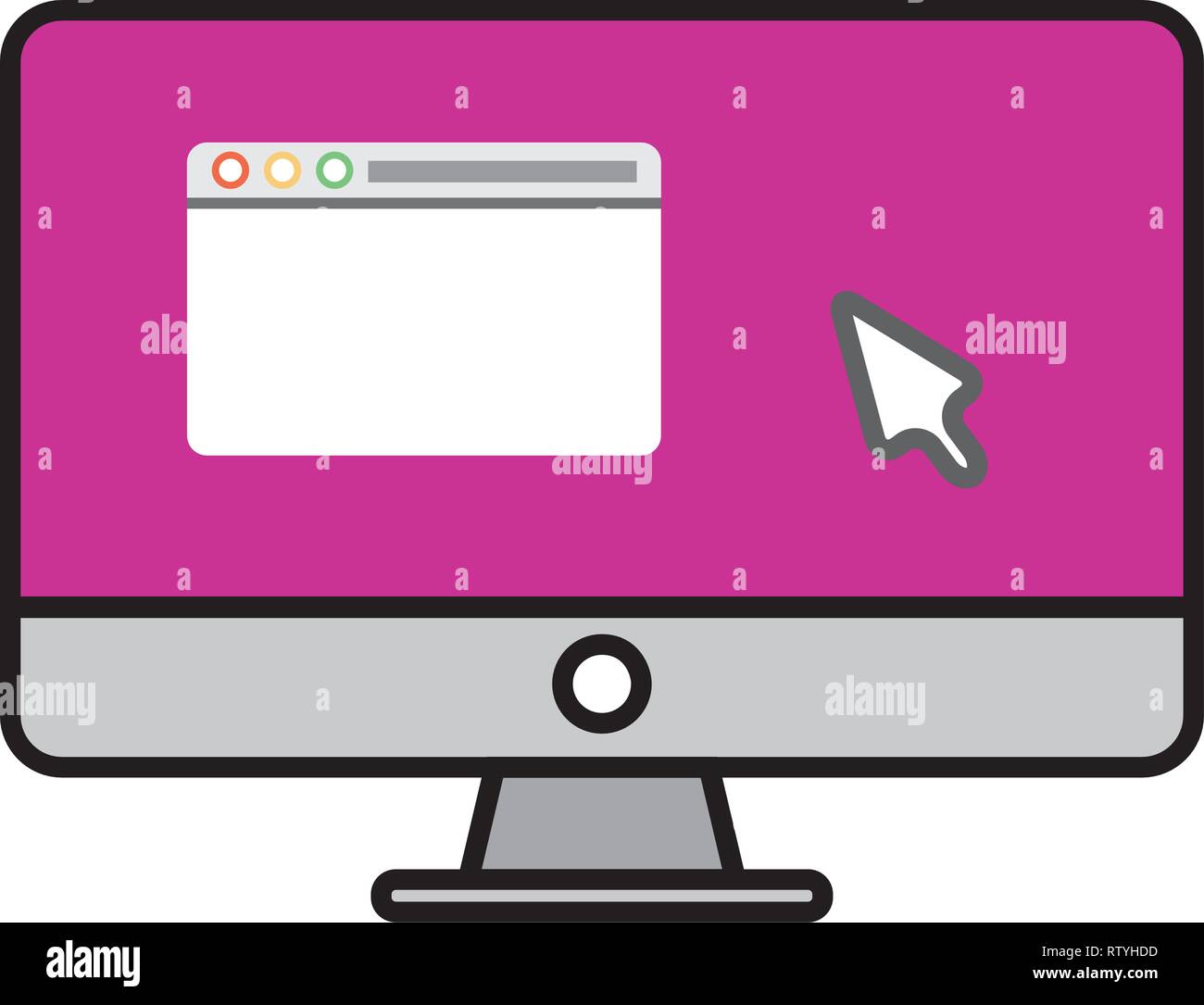 Modern desktop computer Stock Vector Image & Art - Alamy