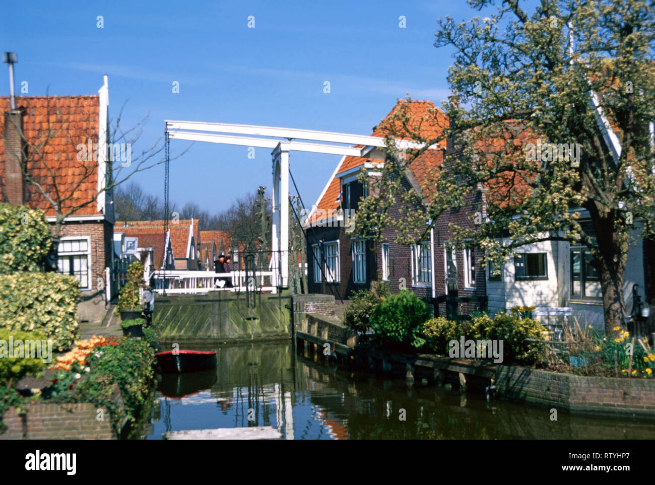 Baanbrug,a cantilever bridge,Edam,Netherlands Stock Photo