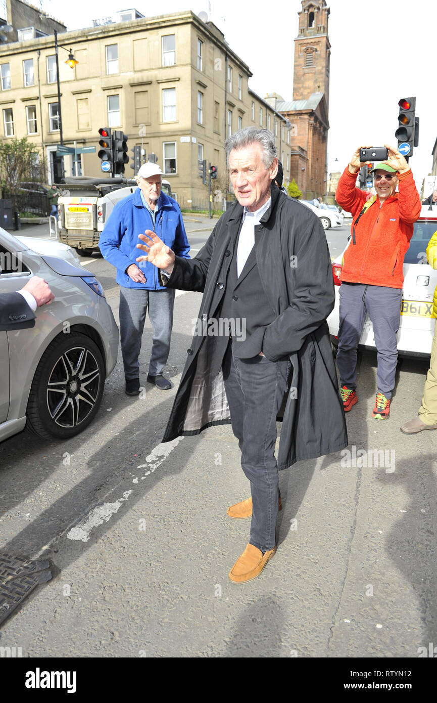 Glasgow, UK. 3 March 2019. Michael Palin on the Red carpet at the Premier of the film, Final Ascent, at the Glasgow Film Theater.  Michael Palin - Contributor, Robbie Fraser - Director and Hamish Macinnes - Subject who are attending the Scottish Premier of Final Ascent in Glasgow just now. Credit: Colin Fisher/Alamy Live News Stock Photo