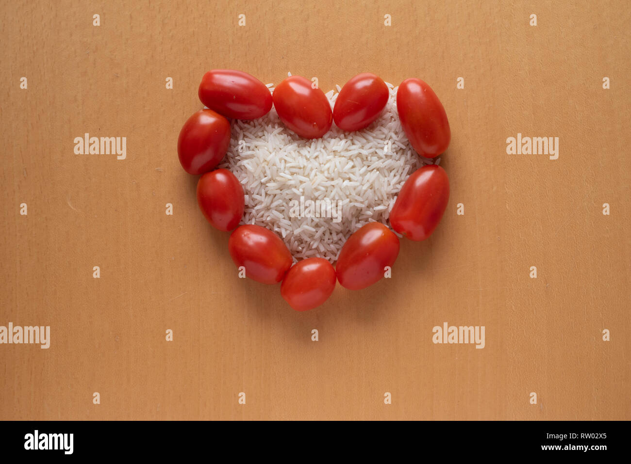 Rice heart Stock Photo