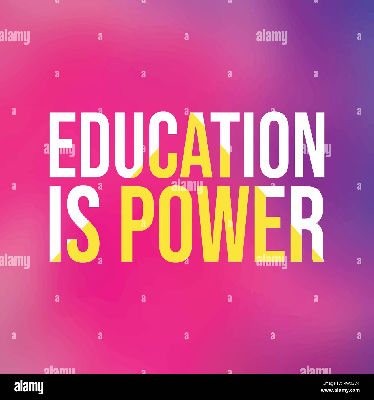 Education is power. Education quote with modern background vector Stock