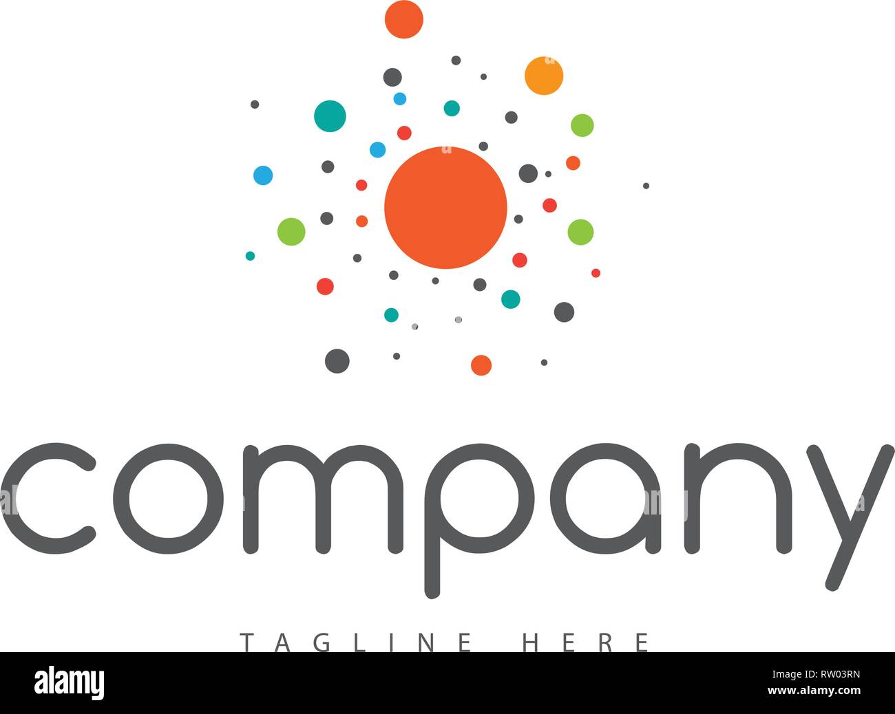 Balls circle Explosion vector color logo design Stock Vector Image ...