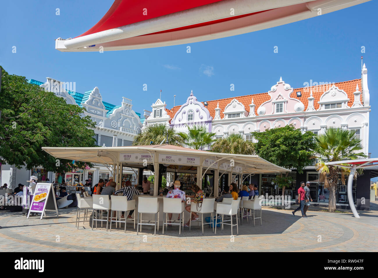 Plaza Daniel Leo showing restaurant and Dutch colonialstyle buildings